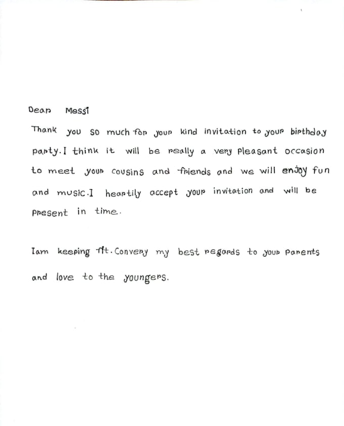 write letter in beautiful handwriting