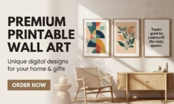 design beautiful printable wall art and poster frames