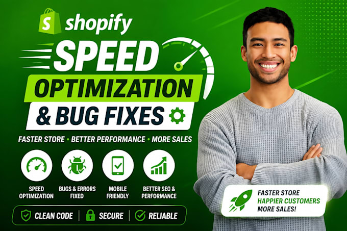 optimize shopify speed, fix bugs, and improve store performance