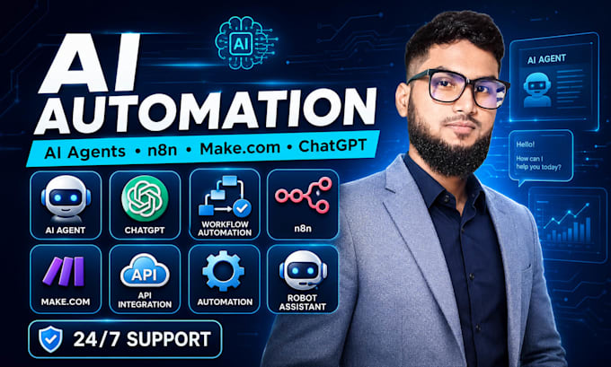 build ai automation workflows, ai agents, chatbots, and virtual assistant