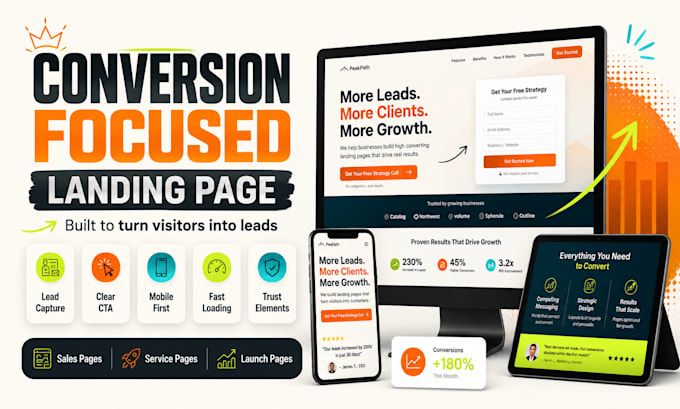 create a conversion focused landing page design