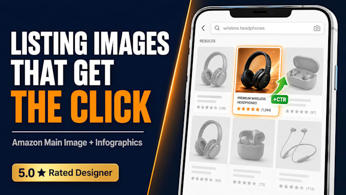 design amazon product listing images, infographics and main image