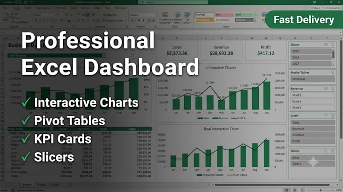 create interactive excel dashboards and reports