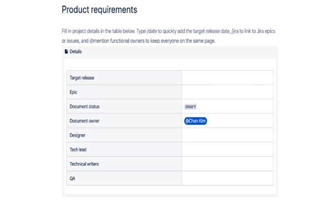 write brd, frd, prd, user stories and acceptance criteria