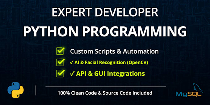 develop custom python scripts and real time facial recognition programs