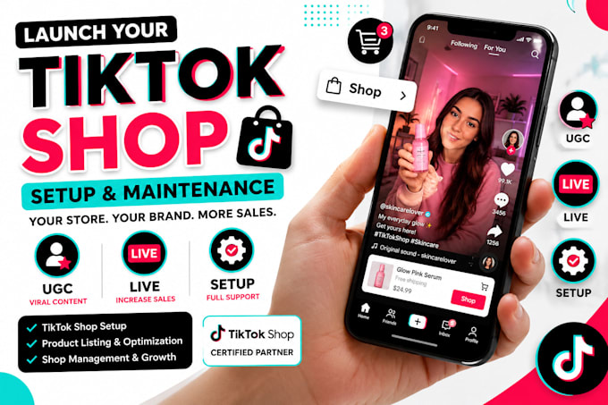 launch your tiktok shop, provide setup, maintenance, launch tiktok shop setup