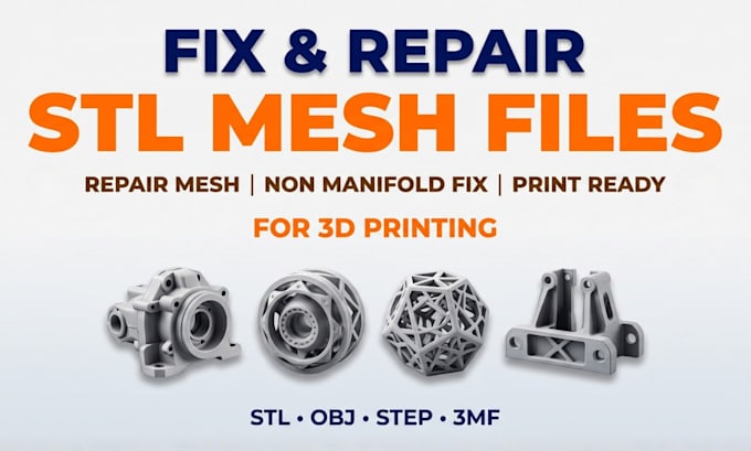 repair edit and fix non manifold stl mesh and 3d model for 3d printing