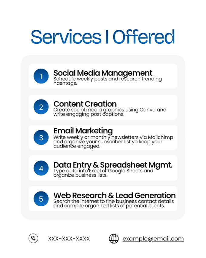 handle your digital marketing and administrative tasks