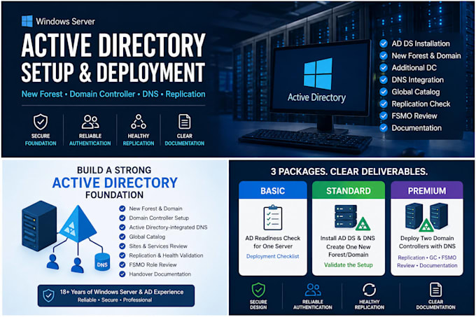 install and configure an active directory domain controller