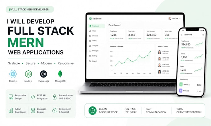 develop a full stack mern web application