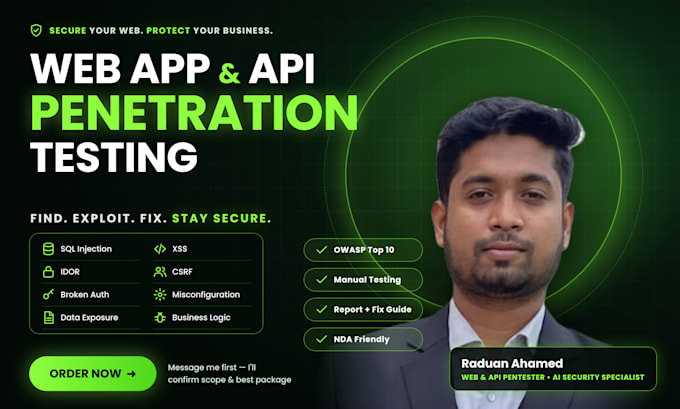 do penetration test in your web application and API endpoint
