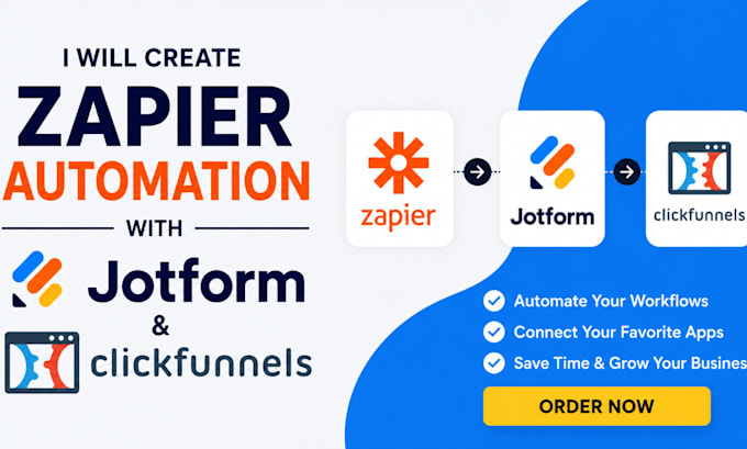 create zapier automation, jotform and clickfunnels integrations