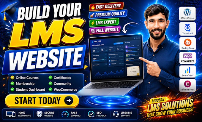 develop an lms website for coaches using learndash,tutor lms,buddypress