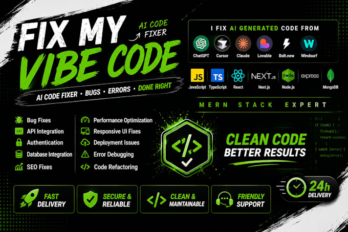 fix vibe coding bugs in react, nextjs, and mern stack