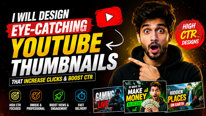 make viral youtube thumbnails with high CTR designs