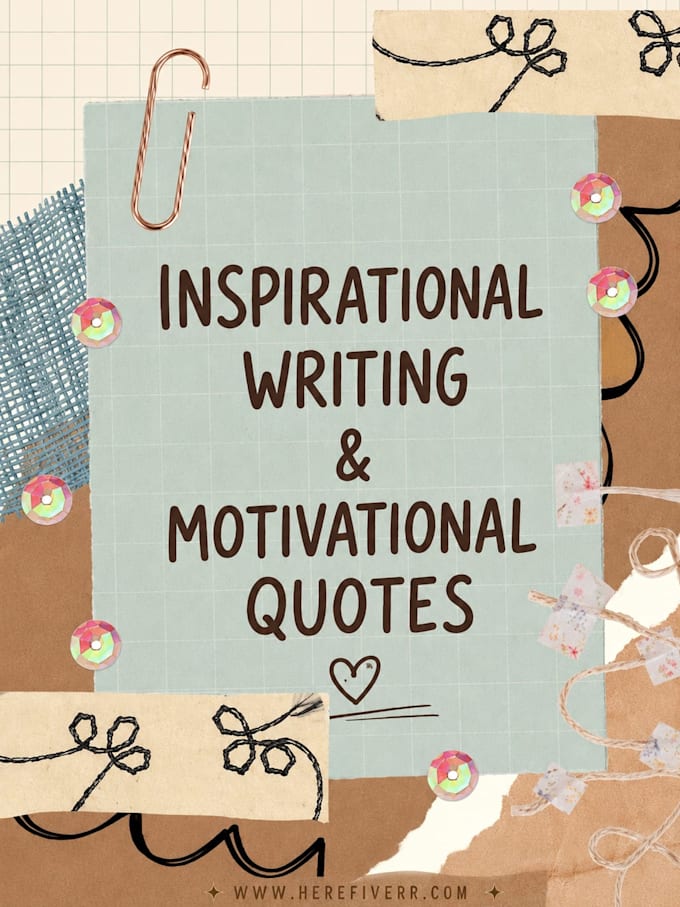 write inspirational articles and motivational quotes for blogs and social media