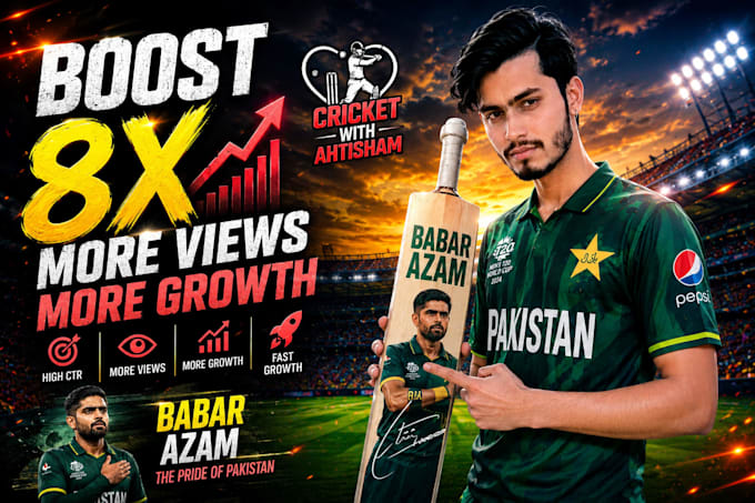 design high CTR sports youtube thumbnails
