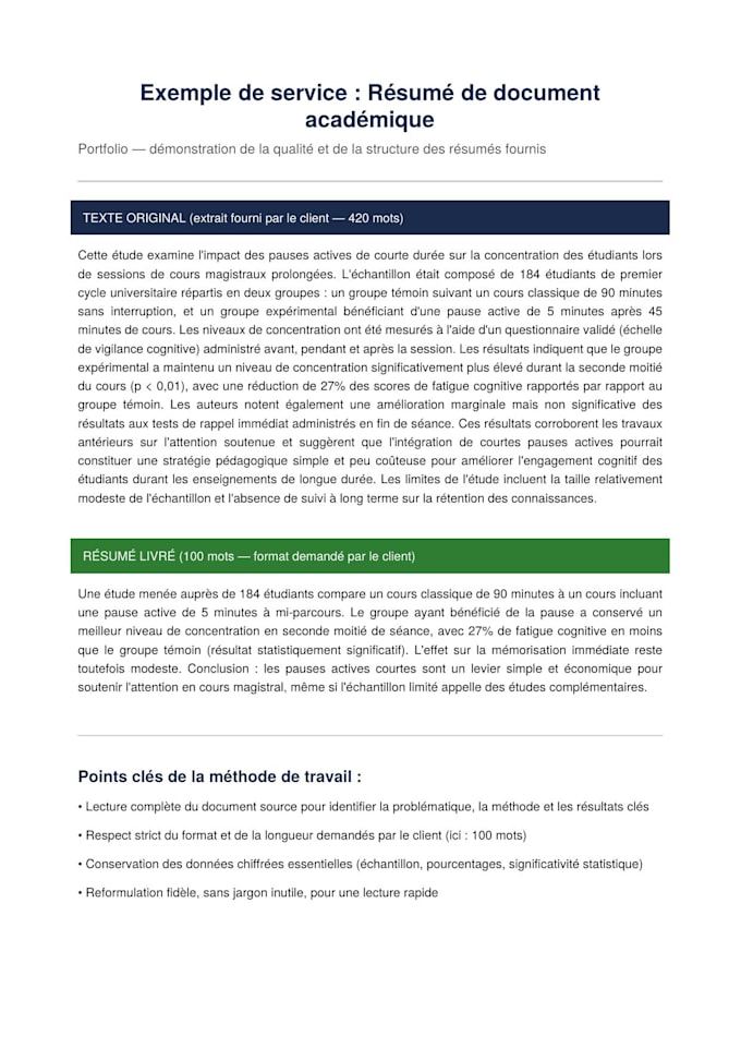 summarize your document into a clear, concise report