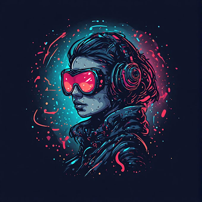 do a cool logo cyberpunk or mocha futuristic