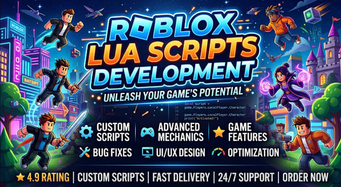 develop professional roblox lua scripts for your roblox game