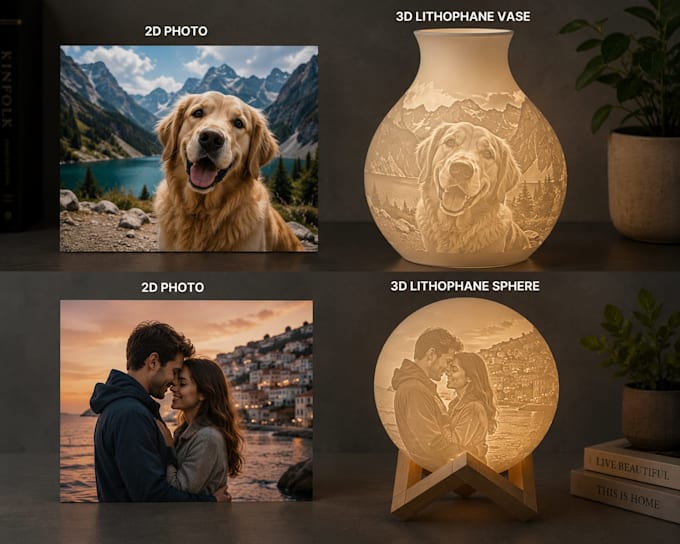 turn your photo into a stunning custom 3d printed lithophane