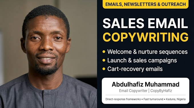 write high converting email copy, sales emails and newsletters