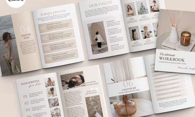 design coaching workbook, workbook template, canva ebook template, planner