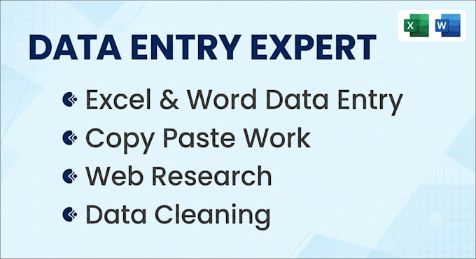 be your expert data entry and virtual assistant
