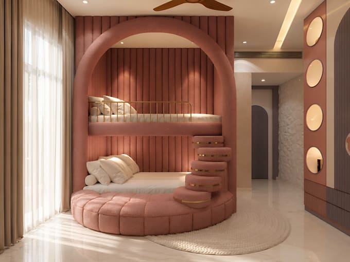 do interior design and 3d rendering for modern bedrooms