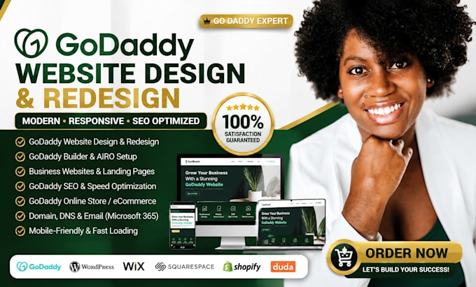 design godaddy website redesign godaddy website develop godaddy website expert