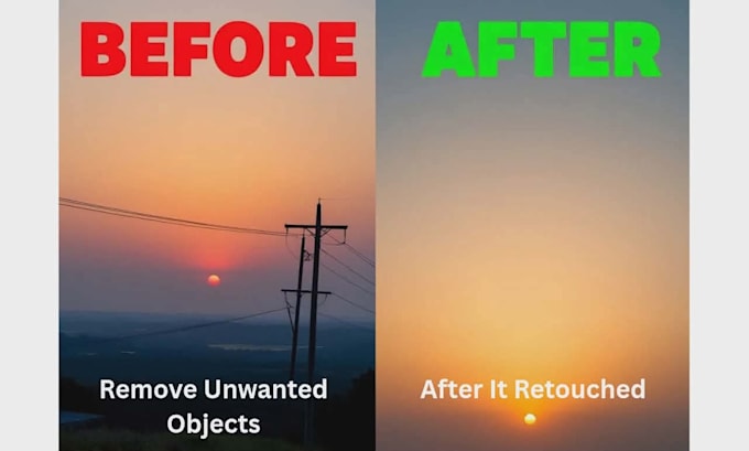 remove objects, wires, poles from photos