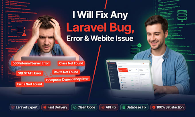 fix bugs and errors in your laravel PHP application