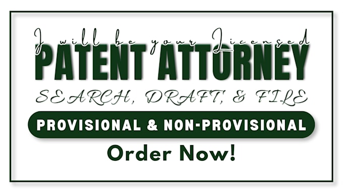 search, draft, draw, and file your patent application as your patent attorney