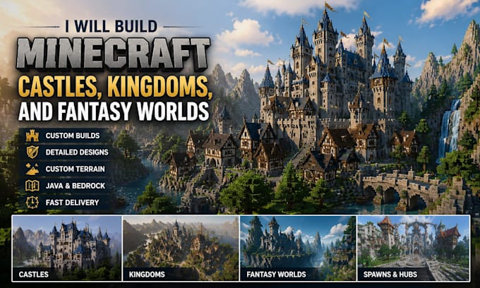 build minecraft castles, kingdoms, and fantasy worlds