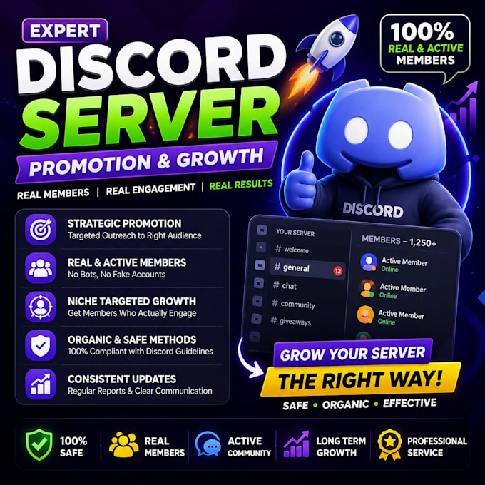 grow your discord server with targeted organic promotion, discord server boost