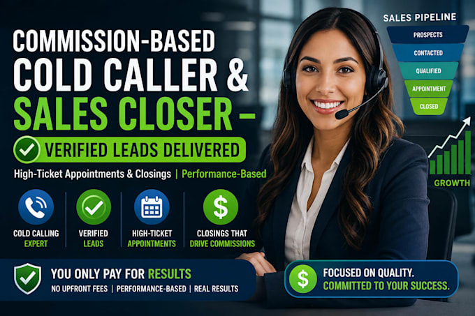 commission based cold calling appointment setting phone call telecom b2b sdr