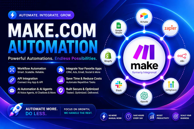 build make com automation ai workflows and custom integrations
