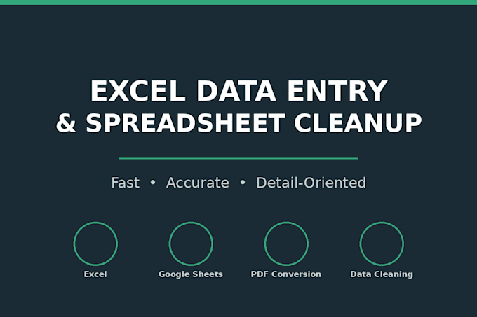 do accurate excel data entry and spreadsheet cleanup