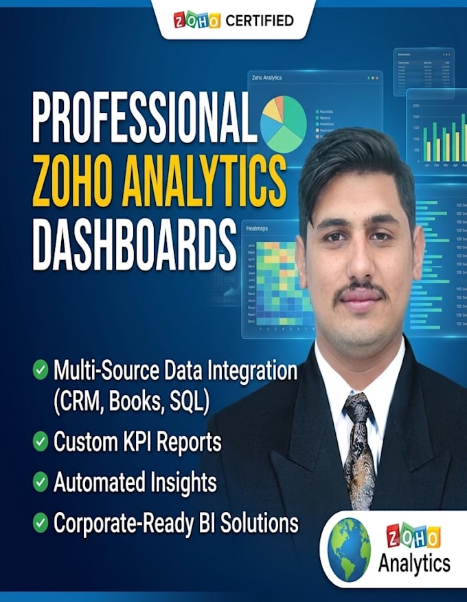 setup zoho analytics create custom reports and dashboards