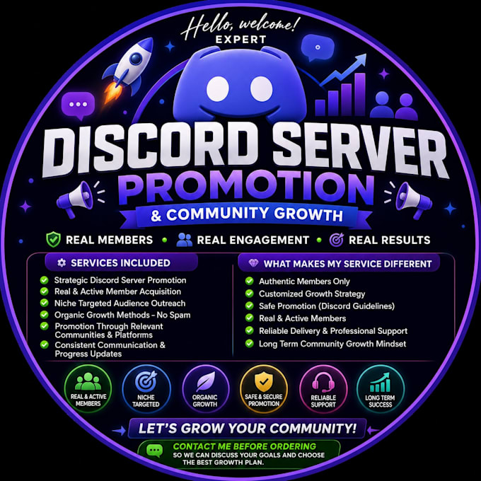 professional discord server growth, discord server promotion