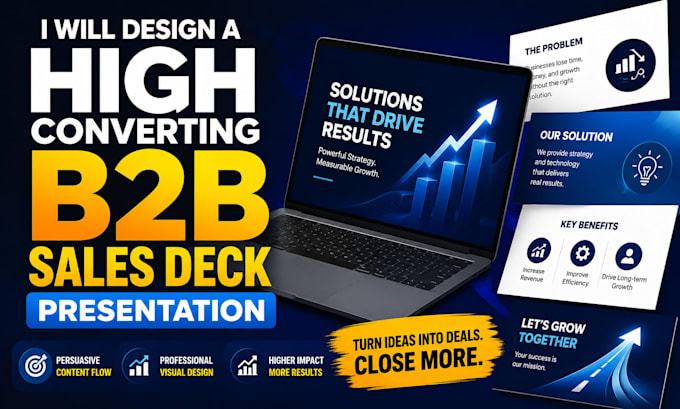 design a high converting b2b sales deck presentation
