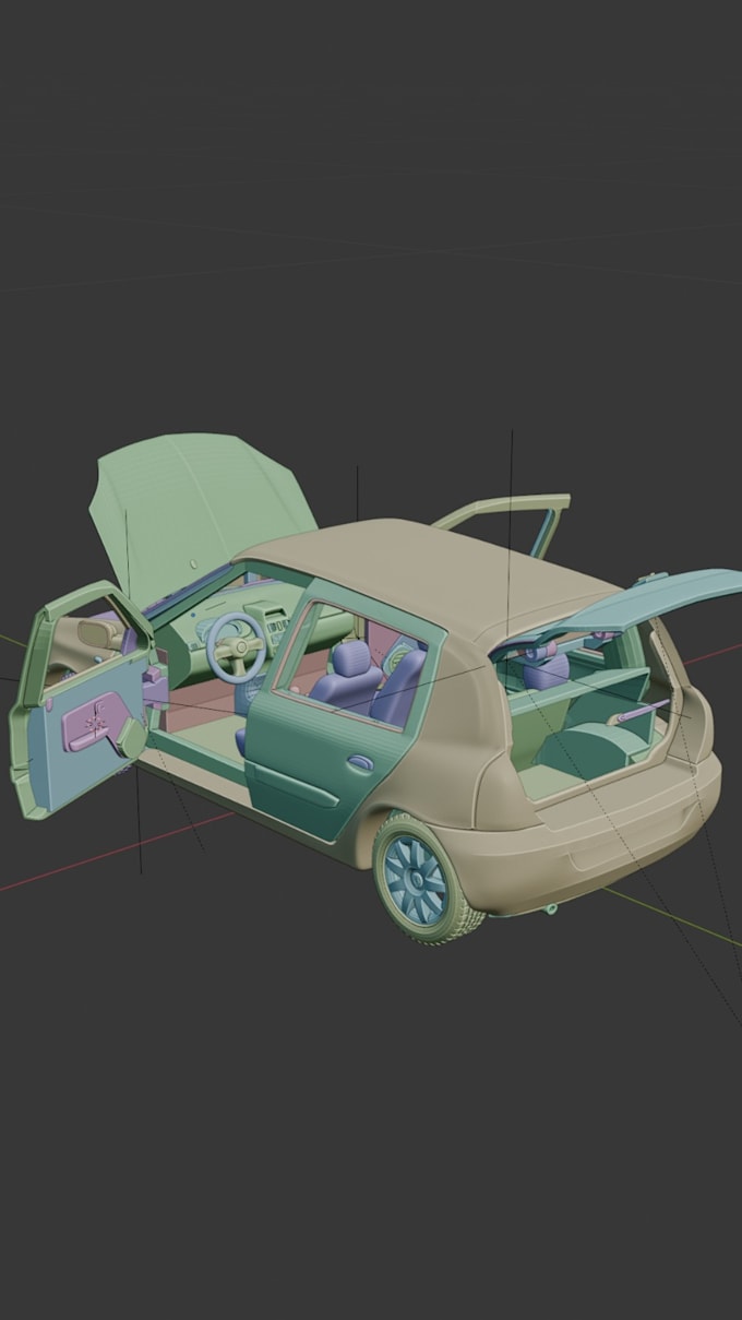 create a custom 3d printable vehicle model