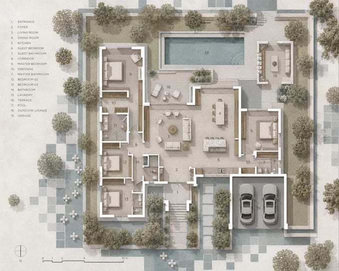 draw cad plans sections elevations and their renders