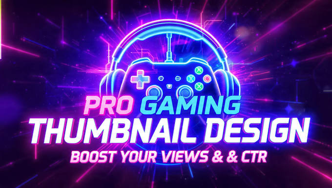 design pro gaming youtube thumbnails