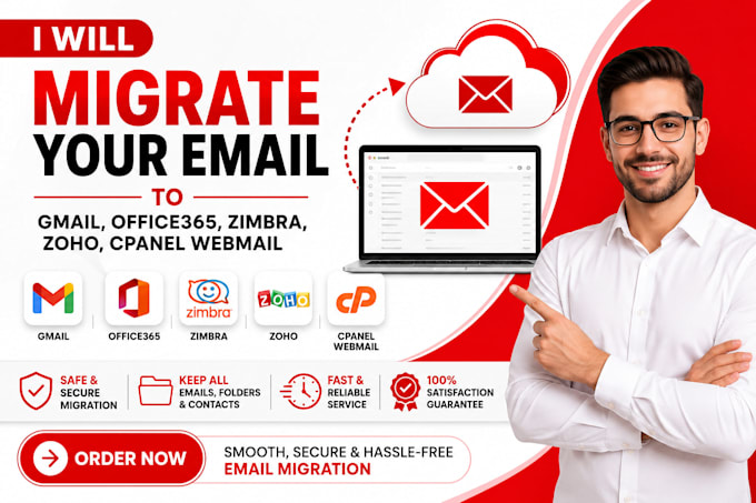 migrate your email to gmail, office365, zimbra, zoho cpanel webmail