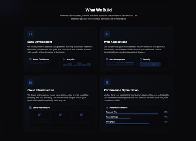 develop apis, backend systems, and database solutions