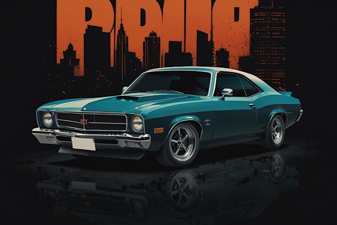draw car vector illustration automotive for t shirt design