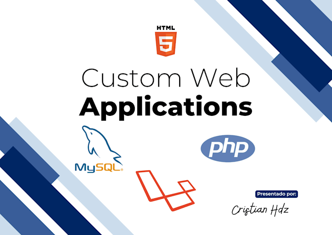 build a custom website in PHP laravel and database
