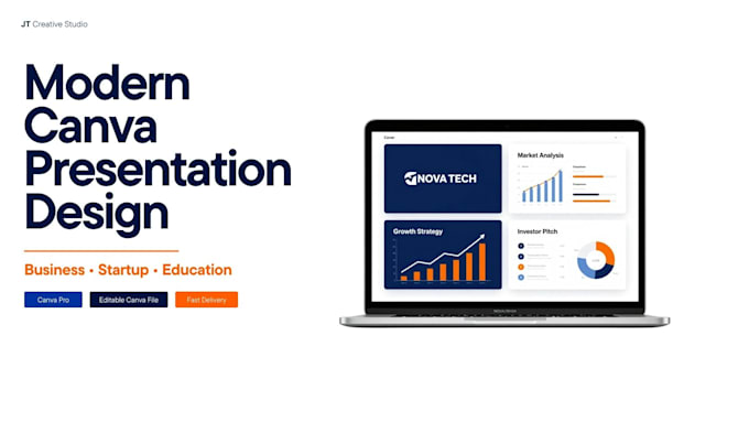 design modern canva presentation slides