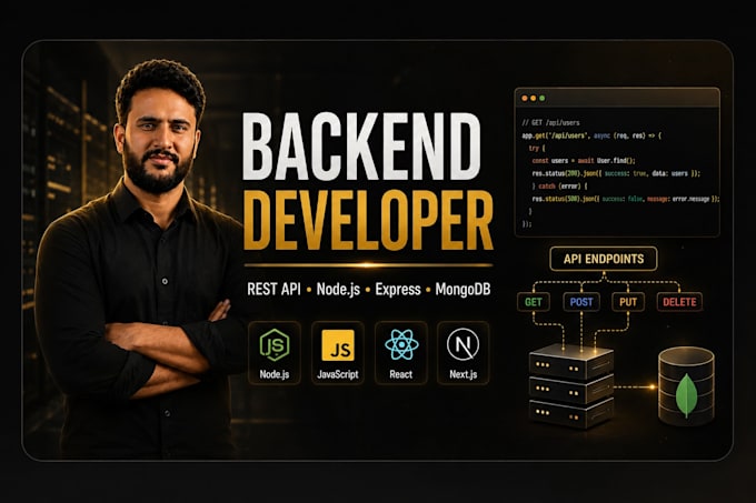do backend web development as node express mongodb developer